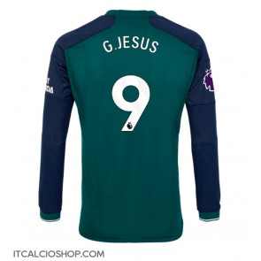 Arsenal Gabriel Jesus #9 Terza Maglia 2023-24 Manica Lunga